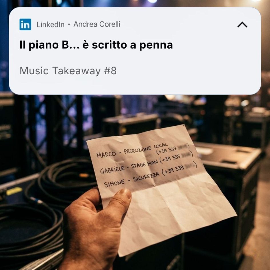 MusicTakeAways - Il piano B è scritto a penna